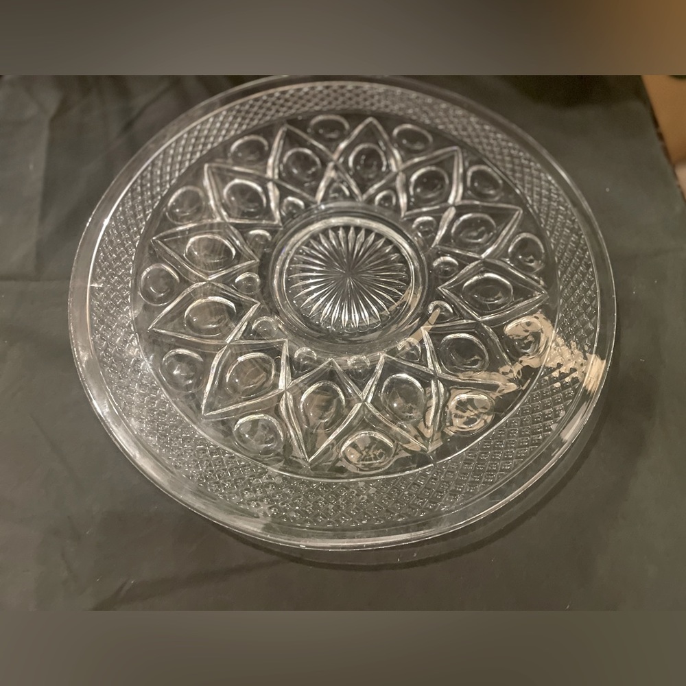 Vintage Imperial Glass Cape Cod Pattern Large Torte/Cake Plate